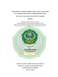 Image of Pengembangan Mnedia Pembelajaran Virtual Field Trip[VFT] Terhadap Kemampuan Berfikir Kritis Siswa Pada Mata Pelajaran IPS Di MTSN 5 Cirebon