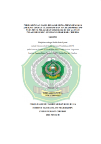 Image of Perbandingan Belajar Siswa Menggunakan Aplikasi Google Classroom Dan Aplikasi Whatsapp Pda Mata Pelajaran Sosiologi Di MA Yatamu Pasawaham Kecamatan Susukan Lebak Kabupaten Cirebon