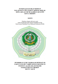Image of Internalisasi Sikap Disiplin dalam Mata  Pelajaran Akidah Akhlak Siswa Kelas 5 di MI Al-Hidayah GUPPI Kota Cirebon