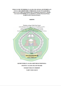 Image of Peran Guru Pendidikan Agama Islam dalam Pembinaan Tata Cara Berwudhu Terhadap Anak Tunagrahita Usia 13 - 15 Tahun di Sekolah Luar Biasa Bagian C (SLBC) Yayasan Pendidikan Luar Biasa (YPLB) Majalengka Kabupaten Majalengka