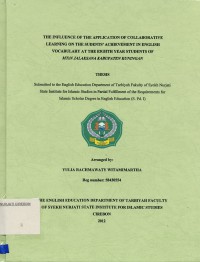 Image of The Influence Of The Application Of Collaborative Learning On the Student's Achievement In English Vocabulary At The Eightth Year Students Of MTsN Jalaksana Kabupaten Kuningan